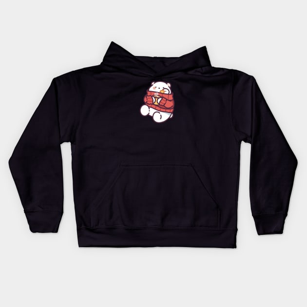 Stay Warm Together Kids Hoodie by Meil Can